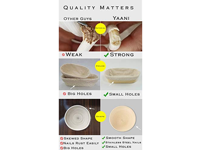 Handwerklicher Brot-Gärkorb Handgemachter Teigschaber und günstige Gärung