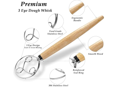 Handwerklicher Brot-Gärkorb Handgemachter Teigschaber und günstige Gärung