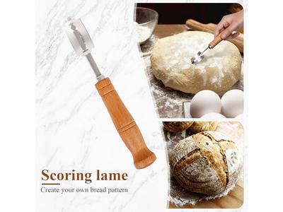 Banneton Sauerteig Starter Kit Gehäkelte Leinenbezüge für ovale Rattan Backwerkzeuge