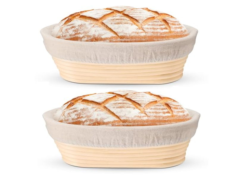 Brotform Gärkorb 1Kg 9 Zoll Oval Banneton Handgefertigt Maßgeschneidert Groß