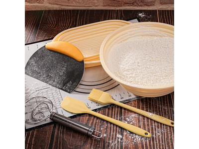 Holzschliff Bannetons Oval Brot Banneton Rohr Rattan Mit Einlagen 9 Zoll