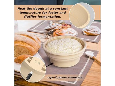 Banneton Gärkorb mit Tuch Vietnam Weide Rattan Schüssel Brotkörbe